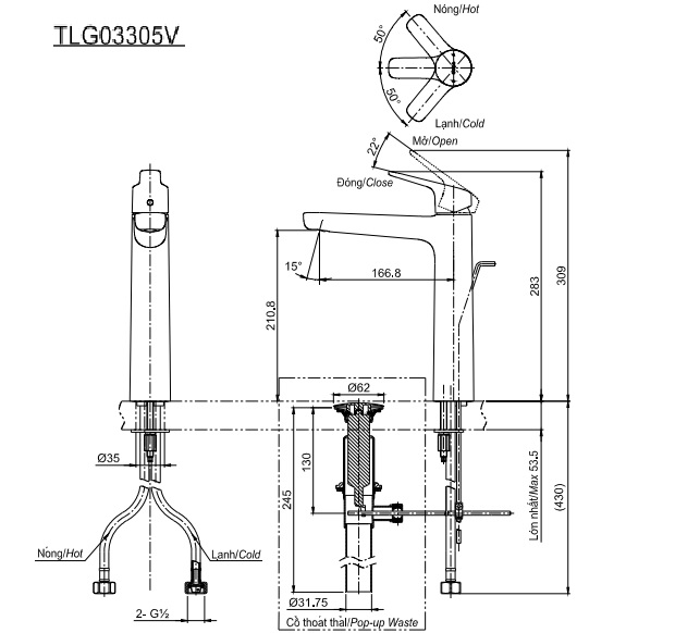 ban ve lavabo toto lg03305v