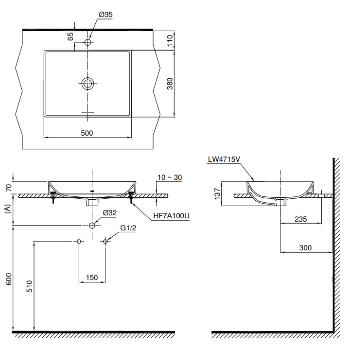 ban ve lavabo toto lt4715